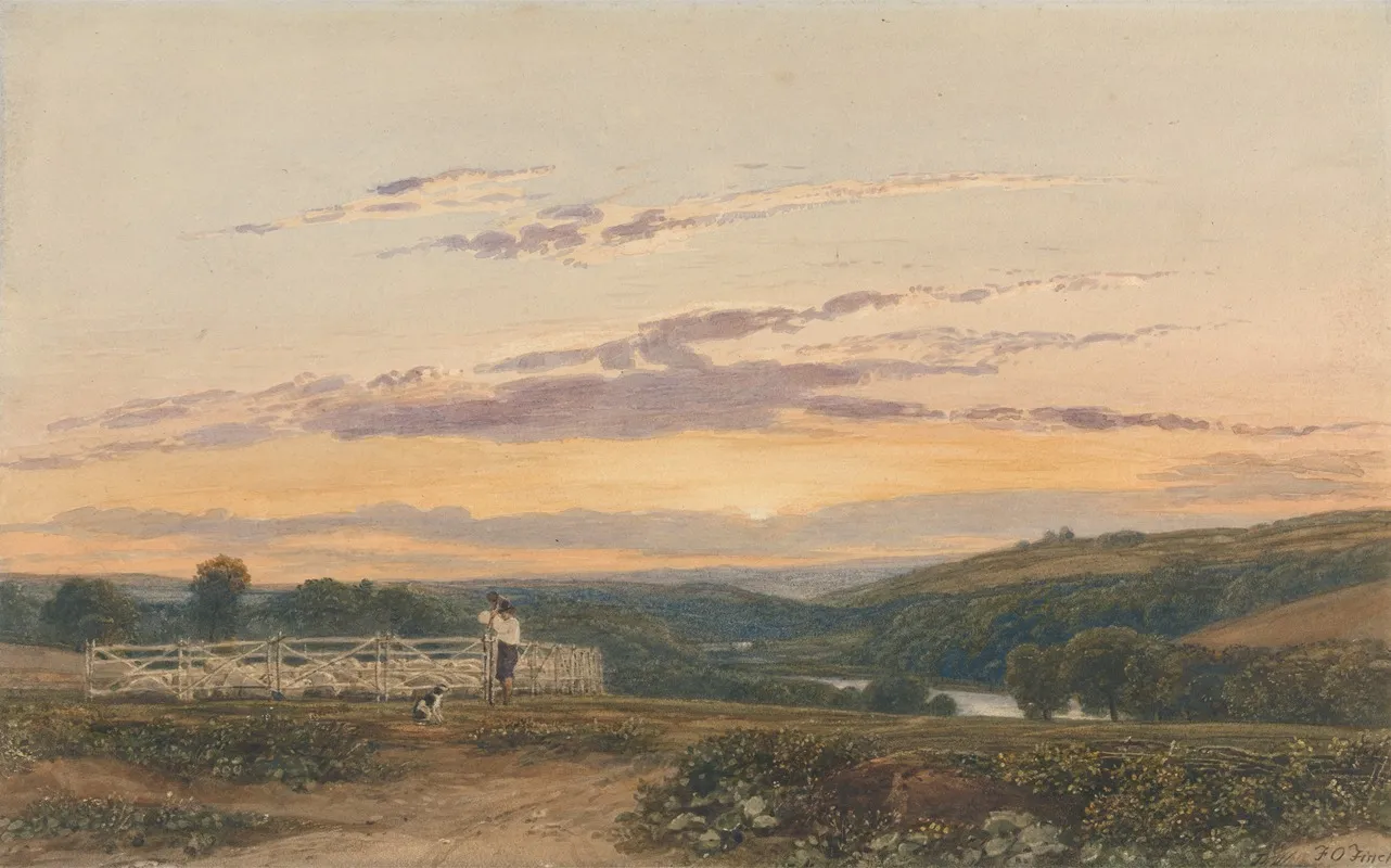 The Shepherd Evening by Francis Oliver Finch - Canvas Print
