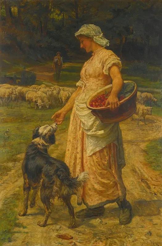 The Shepherdess 5 by Frederick Morgan - Canvas Print