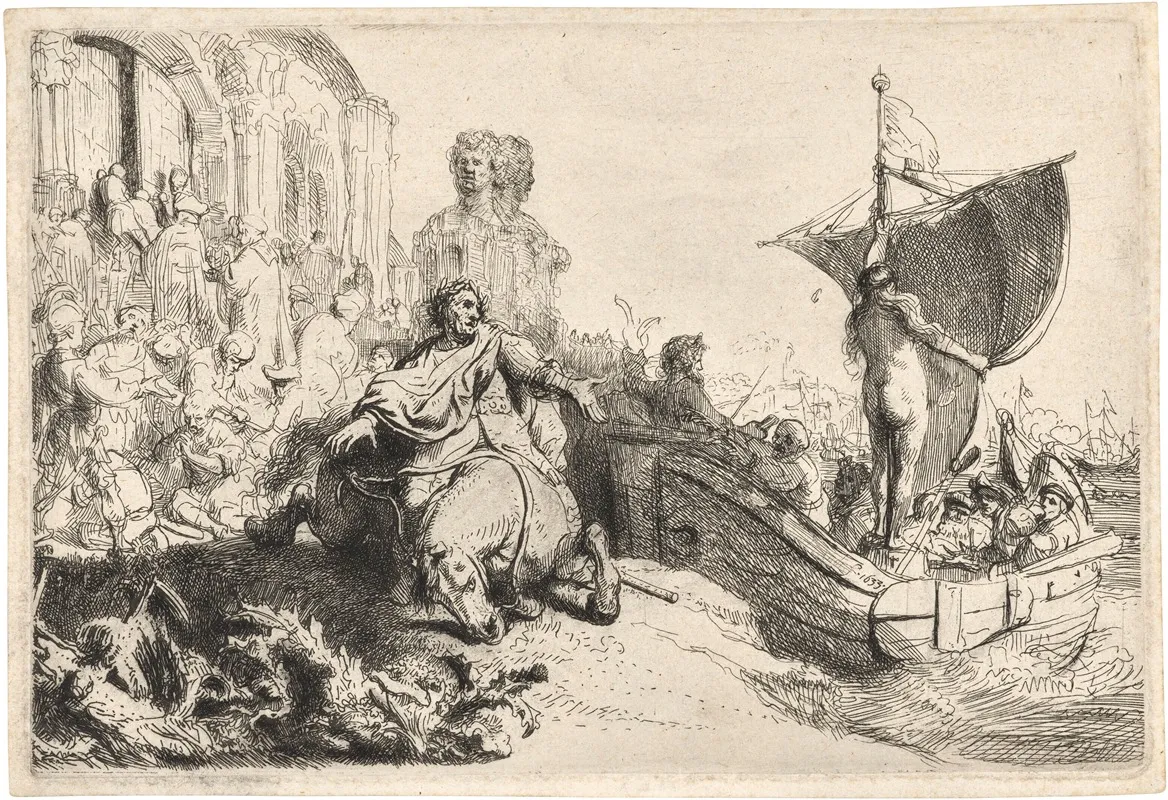 The Ship Of Fortune 3 by Rembrandt van Rijn - Canvas Print