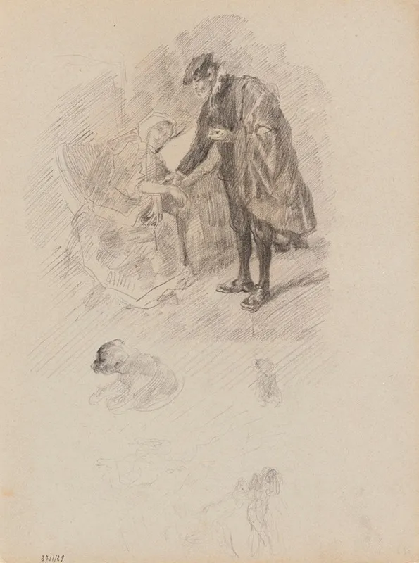 The Sick Woman 3 by James Ensor - Canvas Print