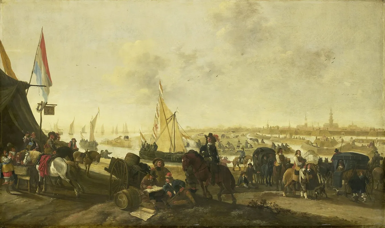 The Siege And Capture Of The City Of Hulst From The Spaniards November 5 1645 by Hendrick de Meijer - Canvas Print