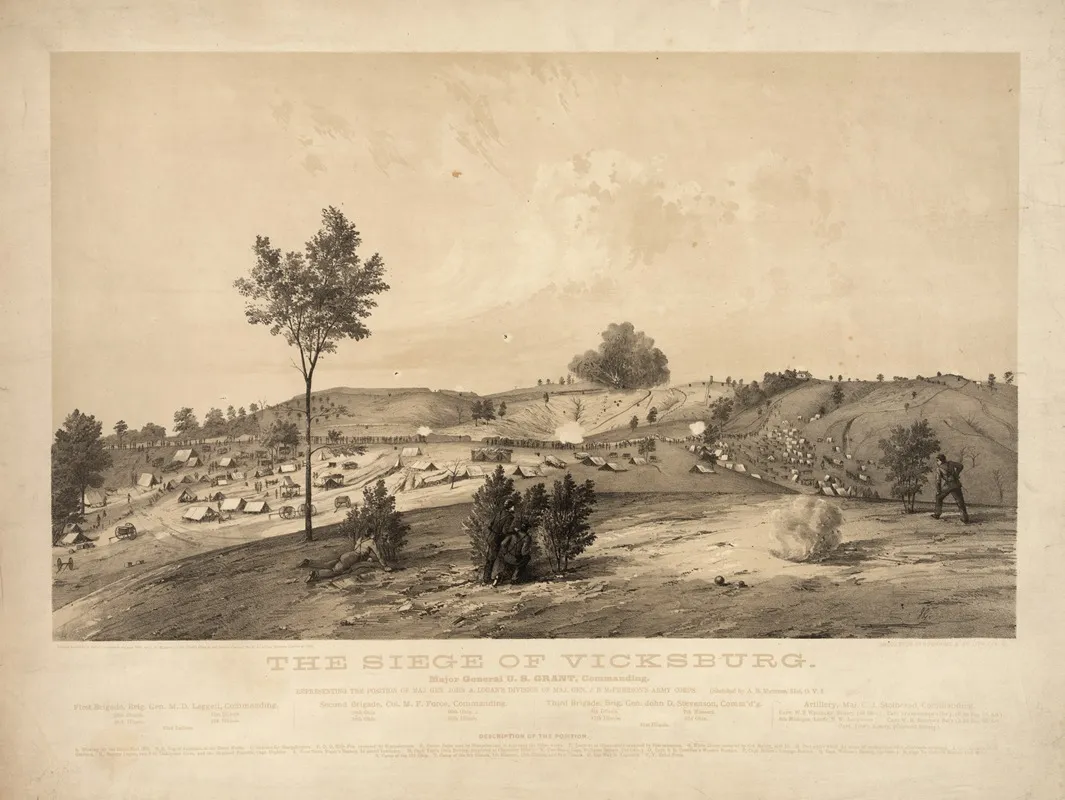 The Siege Of Vicksburg Major General U S Grant Commanding by Alfred Edward Mathews - Canvas Print