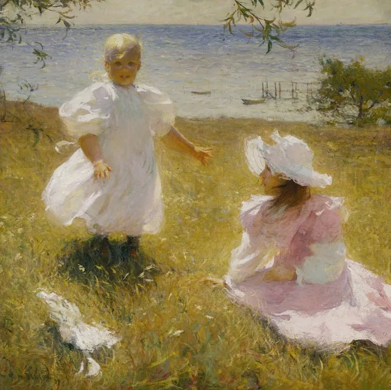 The Sisters 8 by Frank Weston Benson   - Canvas Print