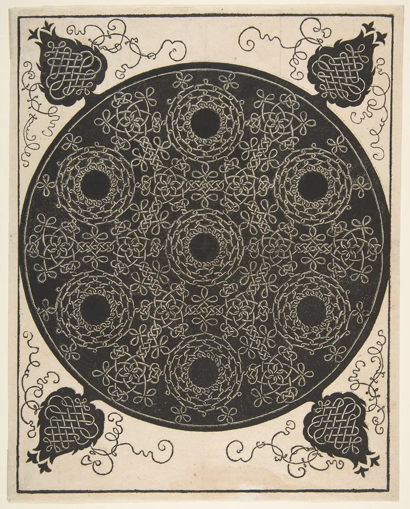 The Sixth Knot Interlaced Roundel With Seven Wreaths