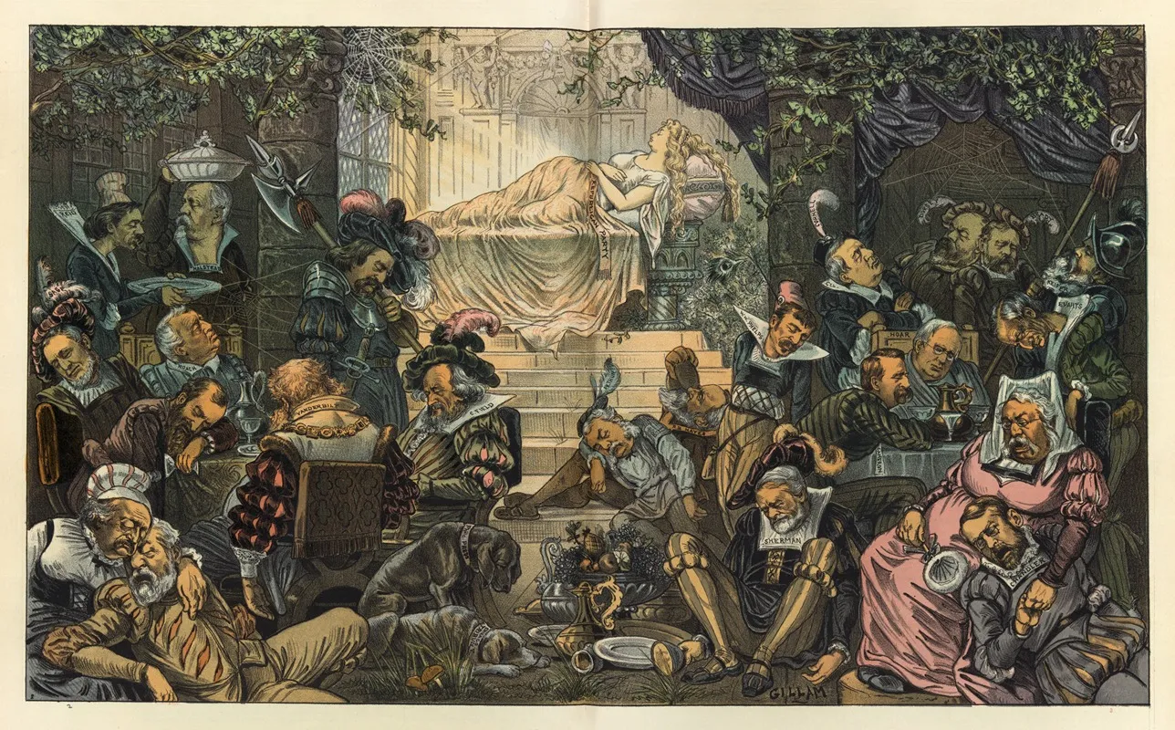 The Sleeping Party by Bernhard Gillam - Canvas Print
