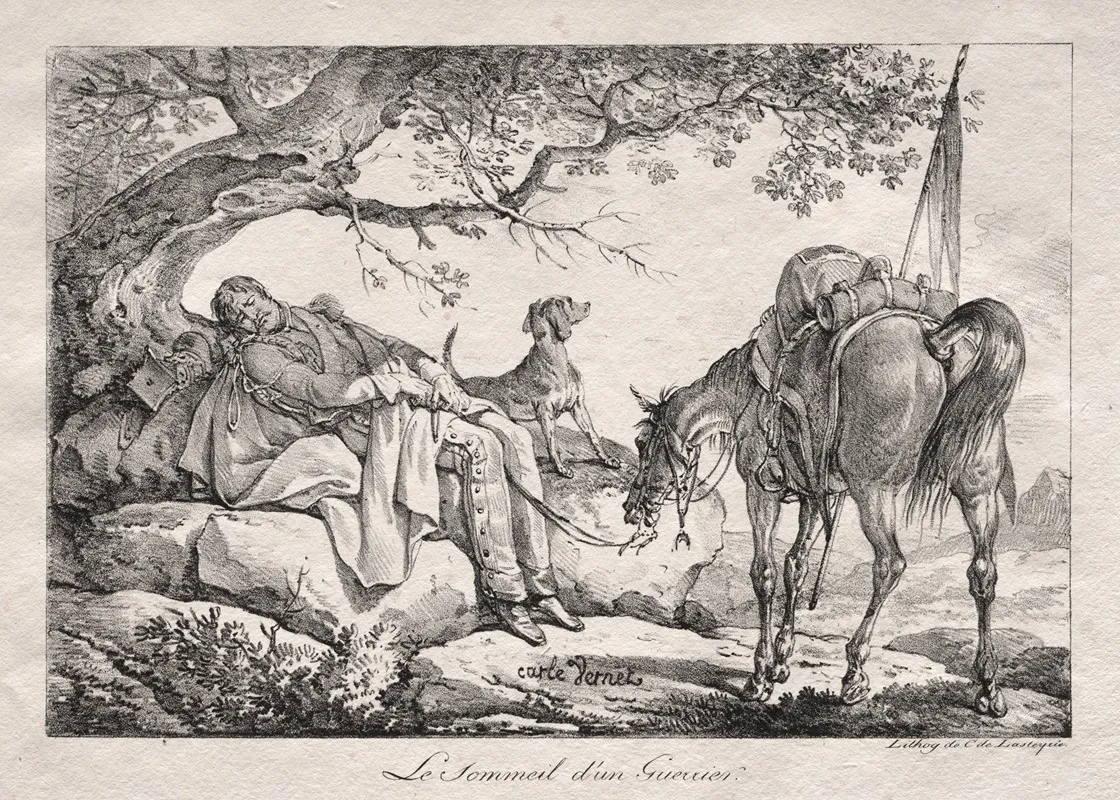 The Sleeping Soldier 2 by Carle Vernet - Canvas Print