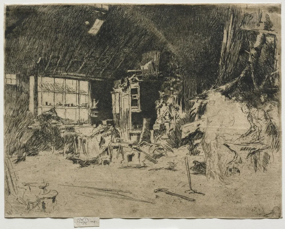 The Smithy 3 by James Abbott McNeill Whistler - Canvas Print