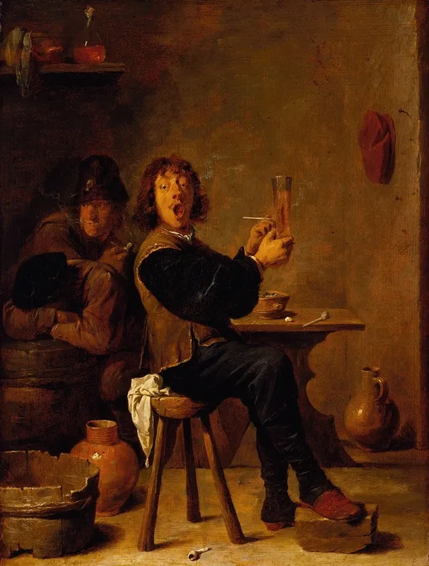 The Smoker 6 by David Teniers The Younger - Canvas Print