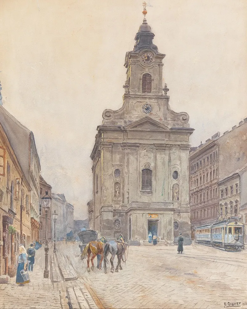 The So Called Rauchfangkehrerkirche In Vienna by Ernst Graner - Canvas Print