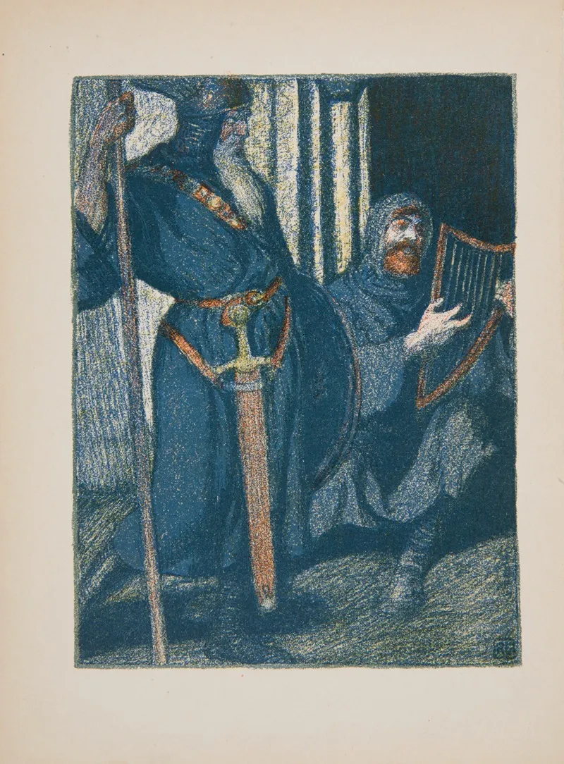 The Soldier And The Lyre Player by Robert Engels - Canvas Print