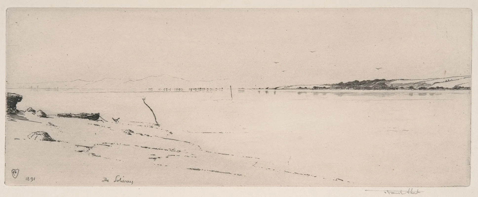 The Solway At Midday by Sir Frank Short - Canvas Print