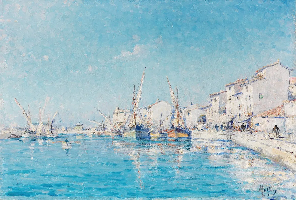 The Southern French Fishing Port Of Martigues by Henry Malfroy - Canvas Print