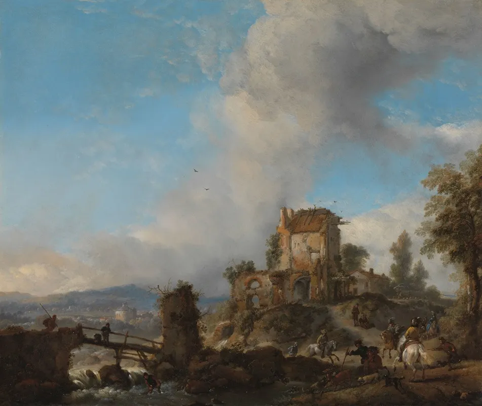 The Stag Hunt by Philips Wouwerman - Canvas Print