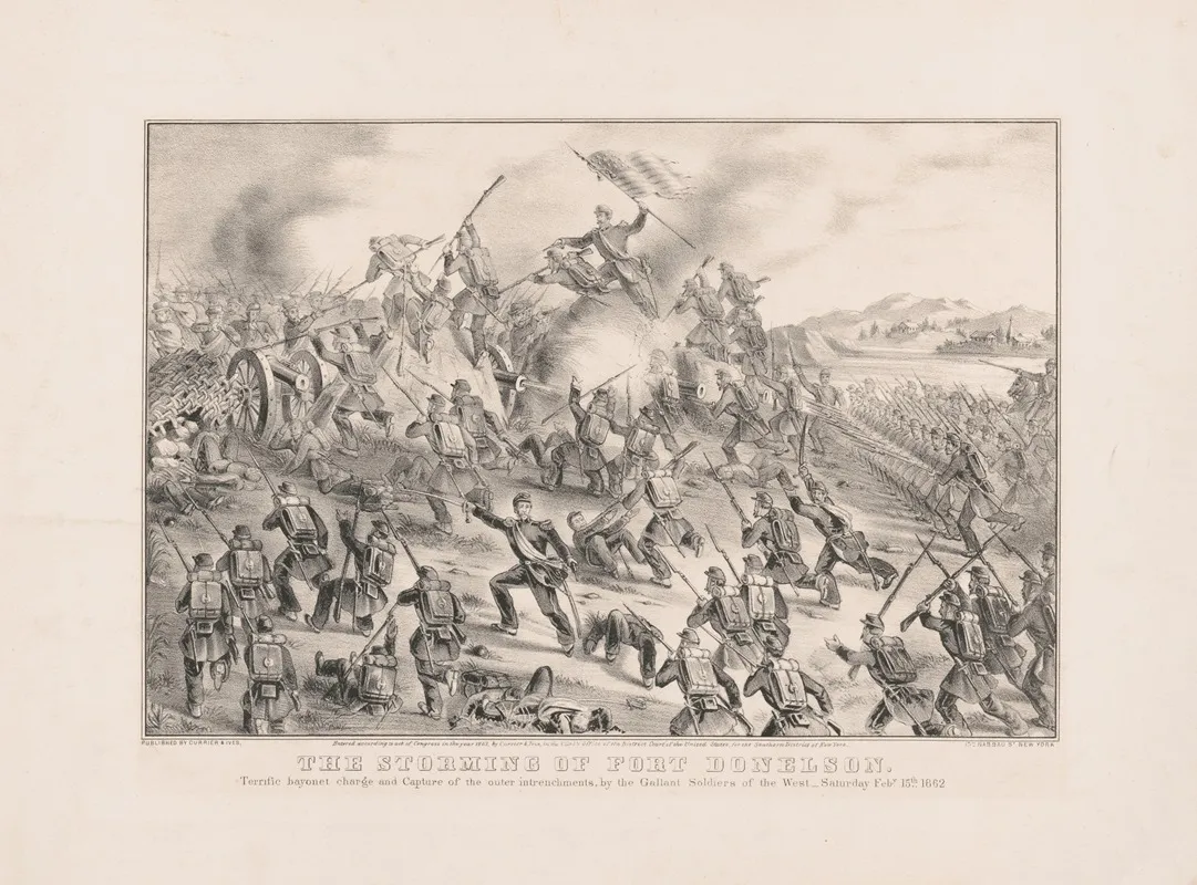 The Storming Of Fort Donelson Terrific Bayonet Charge And Capture Of The Outer Intrenchments By The Gallant Soldiers Of The West Saturday Feby 15th 1862