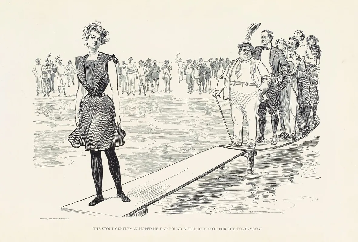 The Stout Gentleman Hoped He Had Found A Secluded Spot For The Honeymoon