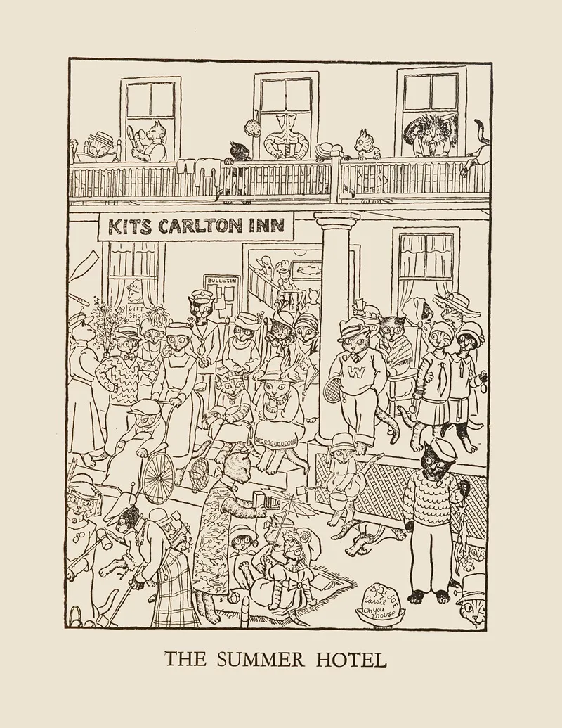 The Summer Hotel by William Ely Hill - Canvas Print