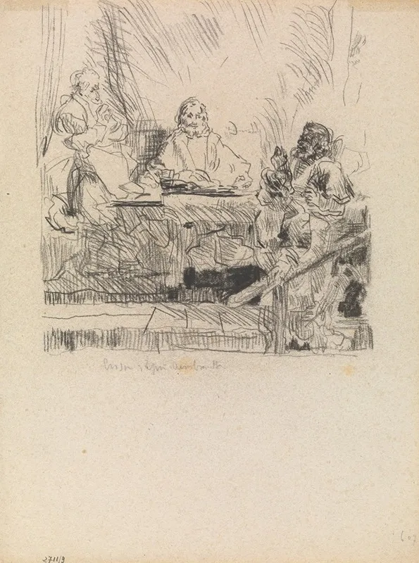 The Supper At Emmaus 10 by James Ensor - Canvas Print