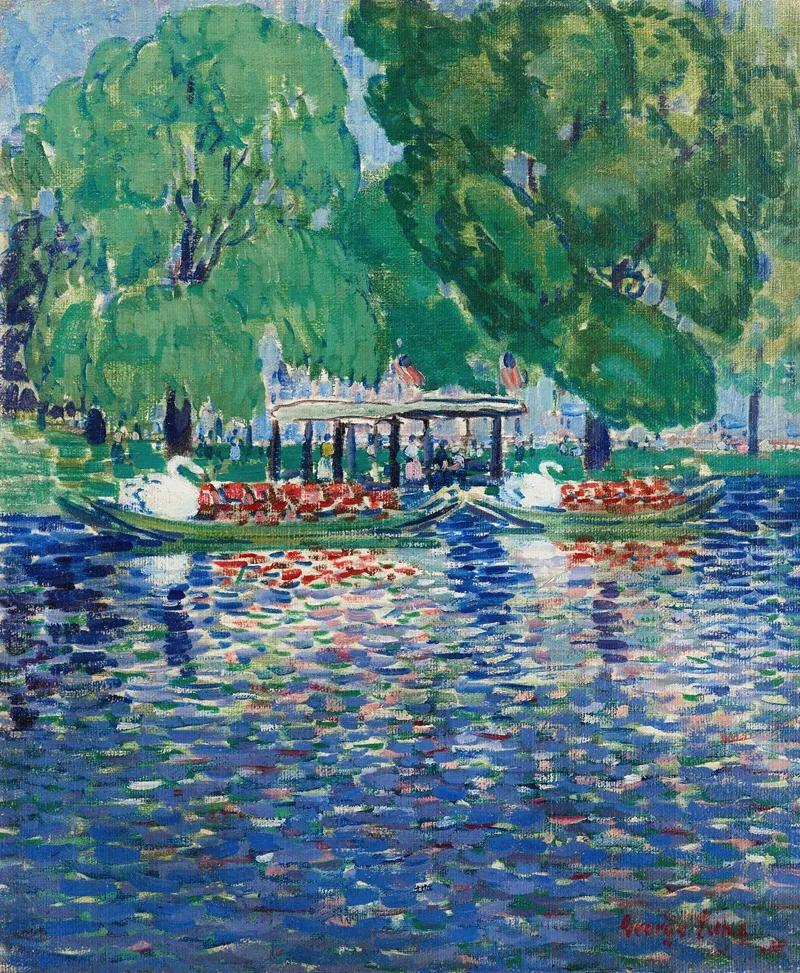The Swan Boats by George Luks - Canvas Print