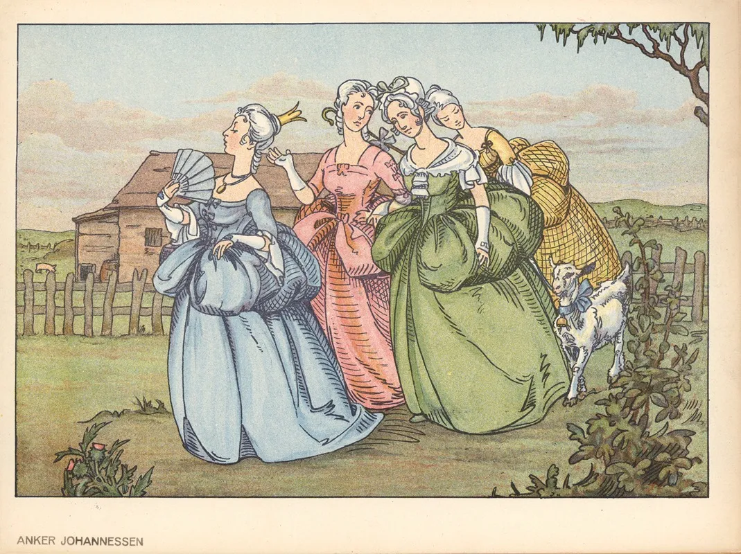 The Swineherd Yes Then He Can Keep His Rattle by Anker Johannesens Forlag - Canvas Print