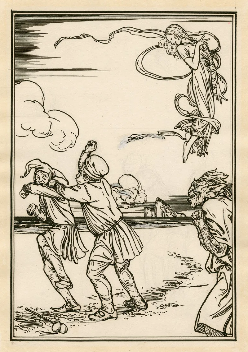 The Tempest Act 3 Scene 2 2 by Robert Anning Bell - Canvas Print