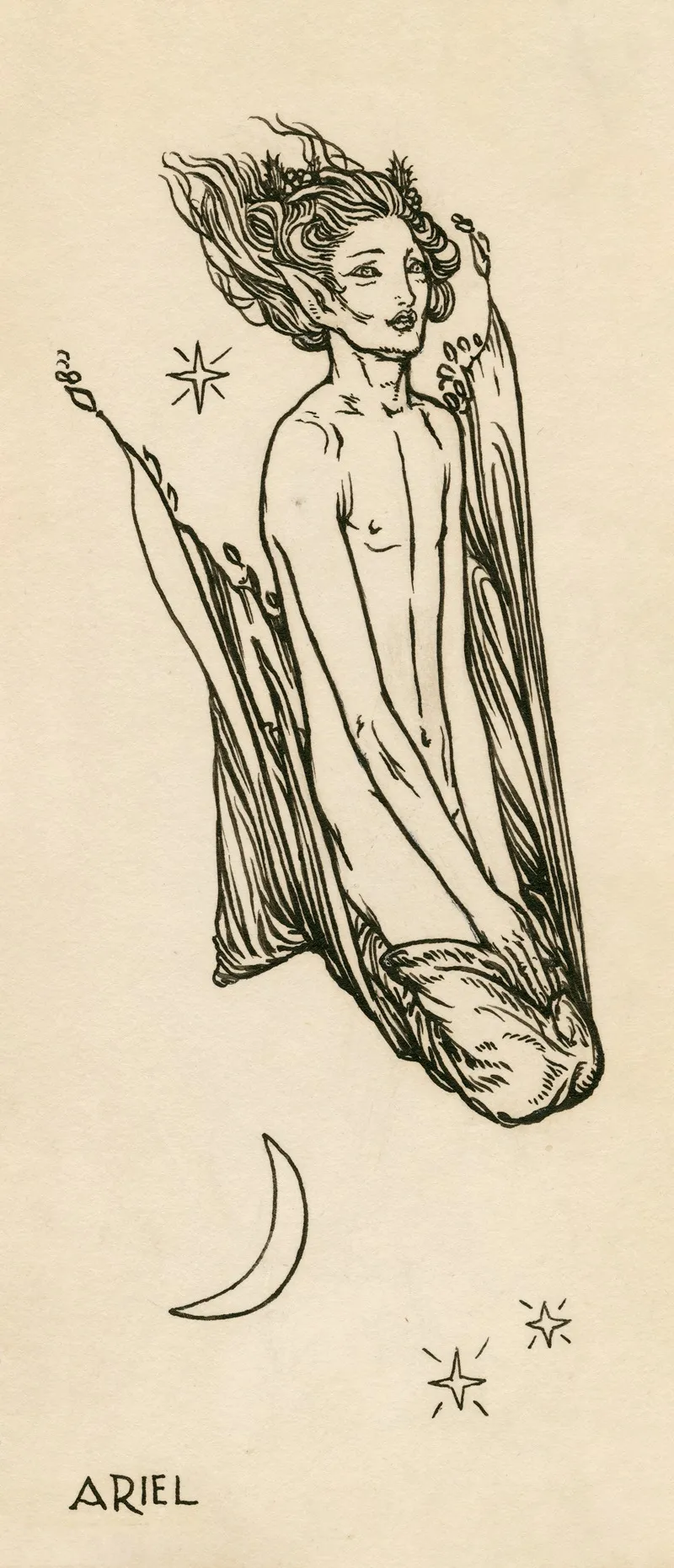 The Tempest Ariel by Robert Anning Bell - Canvas Print