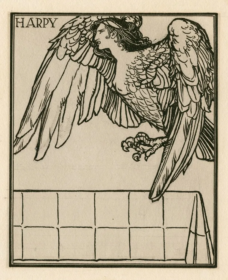 The Tempest Harpy by Robert Anning Bell - Canvas Print