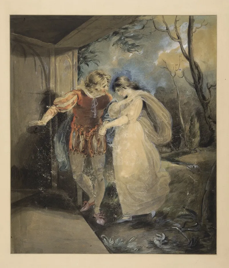 The Tempest Iii 2 Ferdinand And Miranda by Richard Westall - Canvas Print