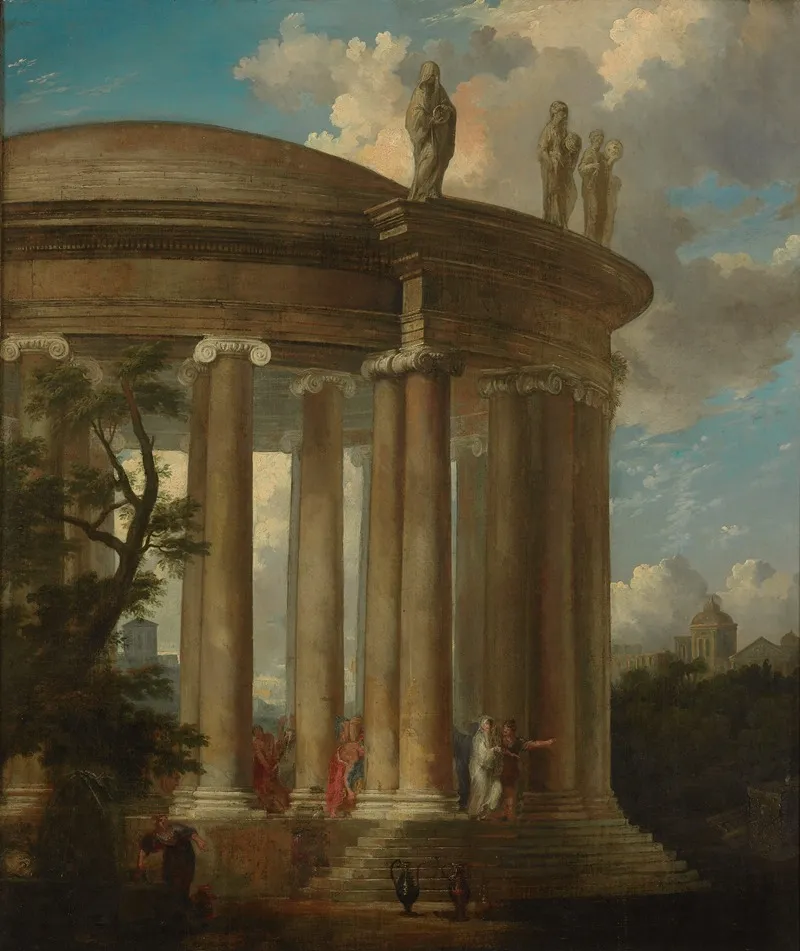 The Temple Of Diana by Giovanni Paolo Panini - Canvas Print