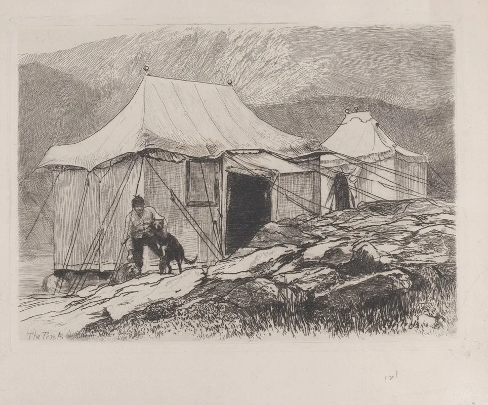 The Tents by Sir Hubert von Herkomer - Canvas Print