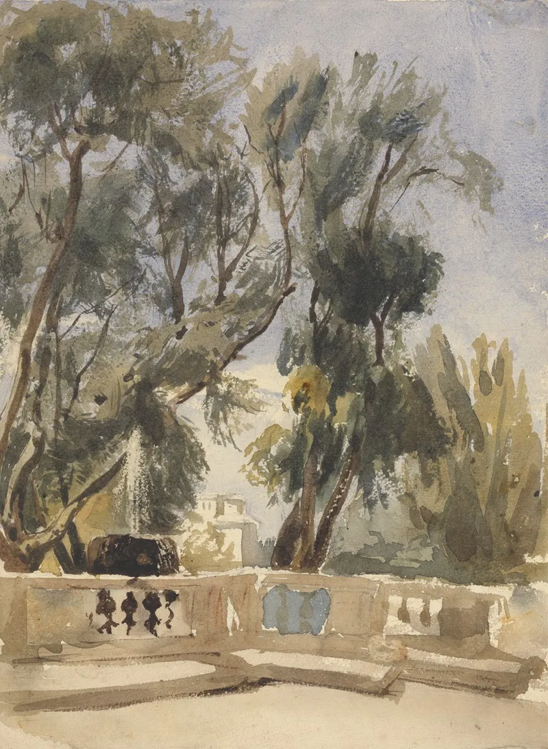 The Terrace 4 by Alfred Elmore - Canvas Print