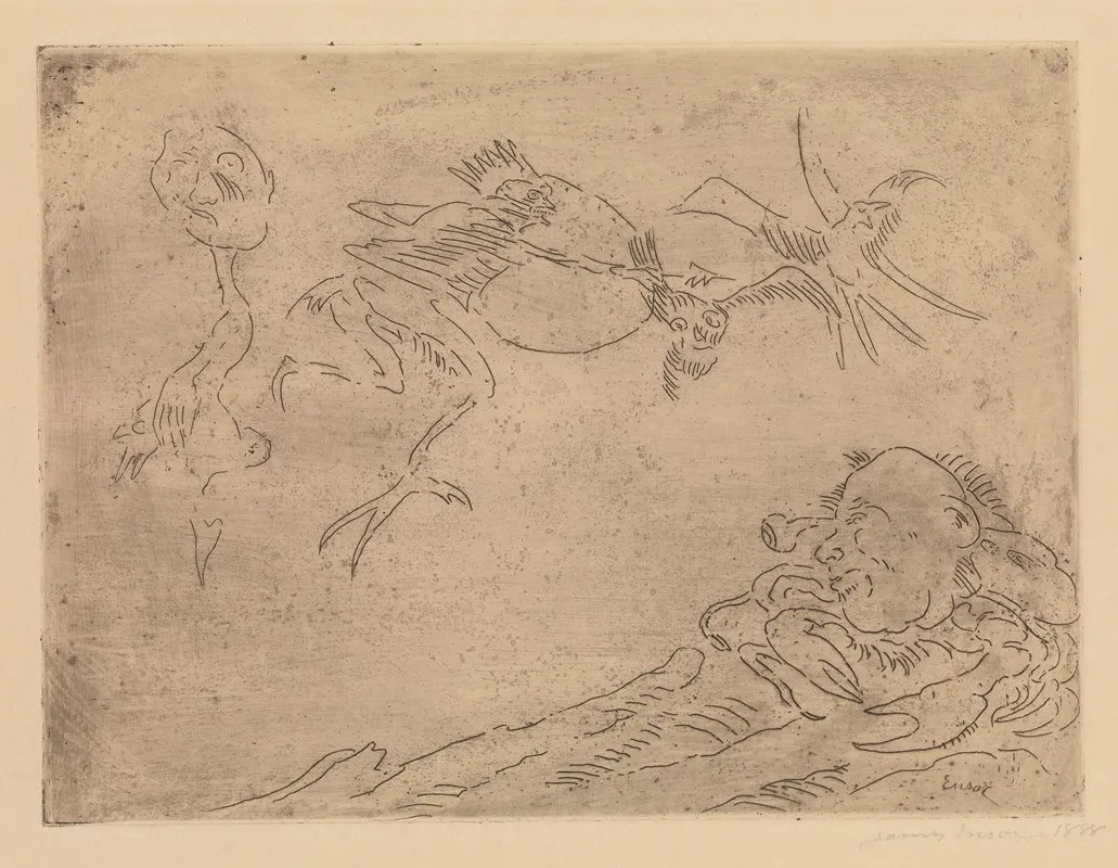 The Terrible Archer by James Ensor - Canvas Print