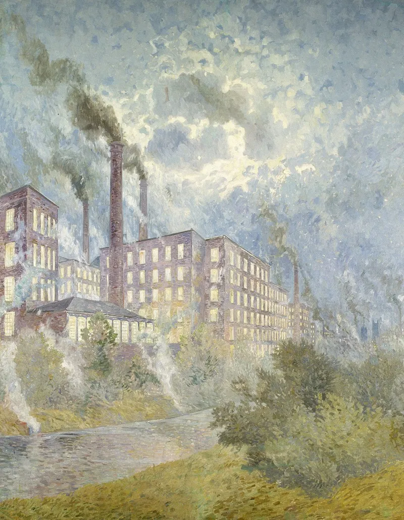 The Textile Factory La Lys by Jules Gondry - Canvas Print