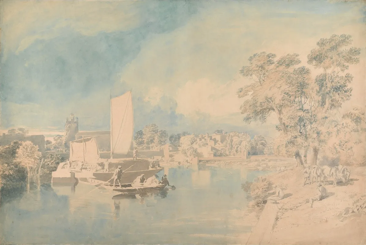 The Thames At Isleworth by John Glover - Canvas Print