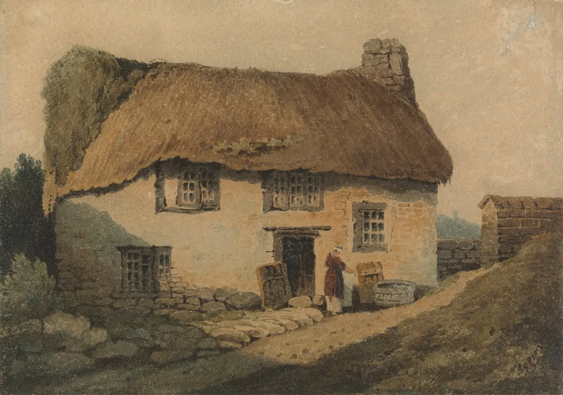 The Thatched Cottage by Samuel Prout - Canvas Print