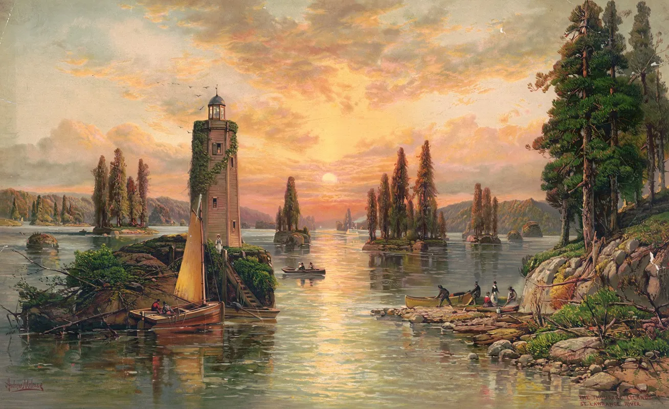 The Thousand Islands St Lawrence River by Andrew Melrose - Canvas Print