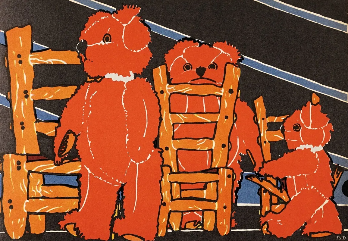 The Three Bears A Family Story Pl 12 by Beatrice Dvilnsky - Canvas Print