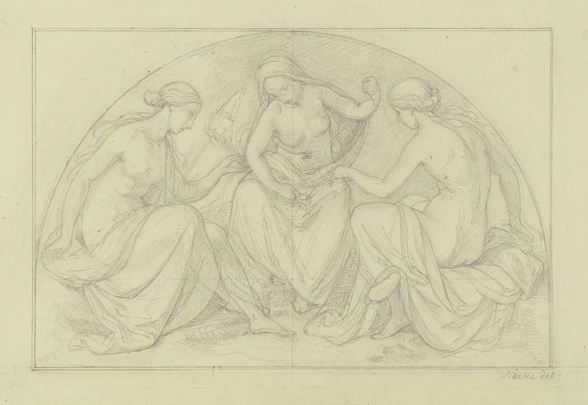 The Three Fates 6 by Gustav Heinrich Naecke - Canvas Print