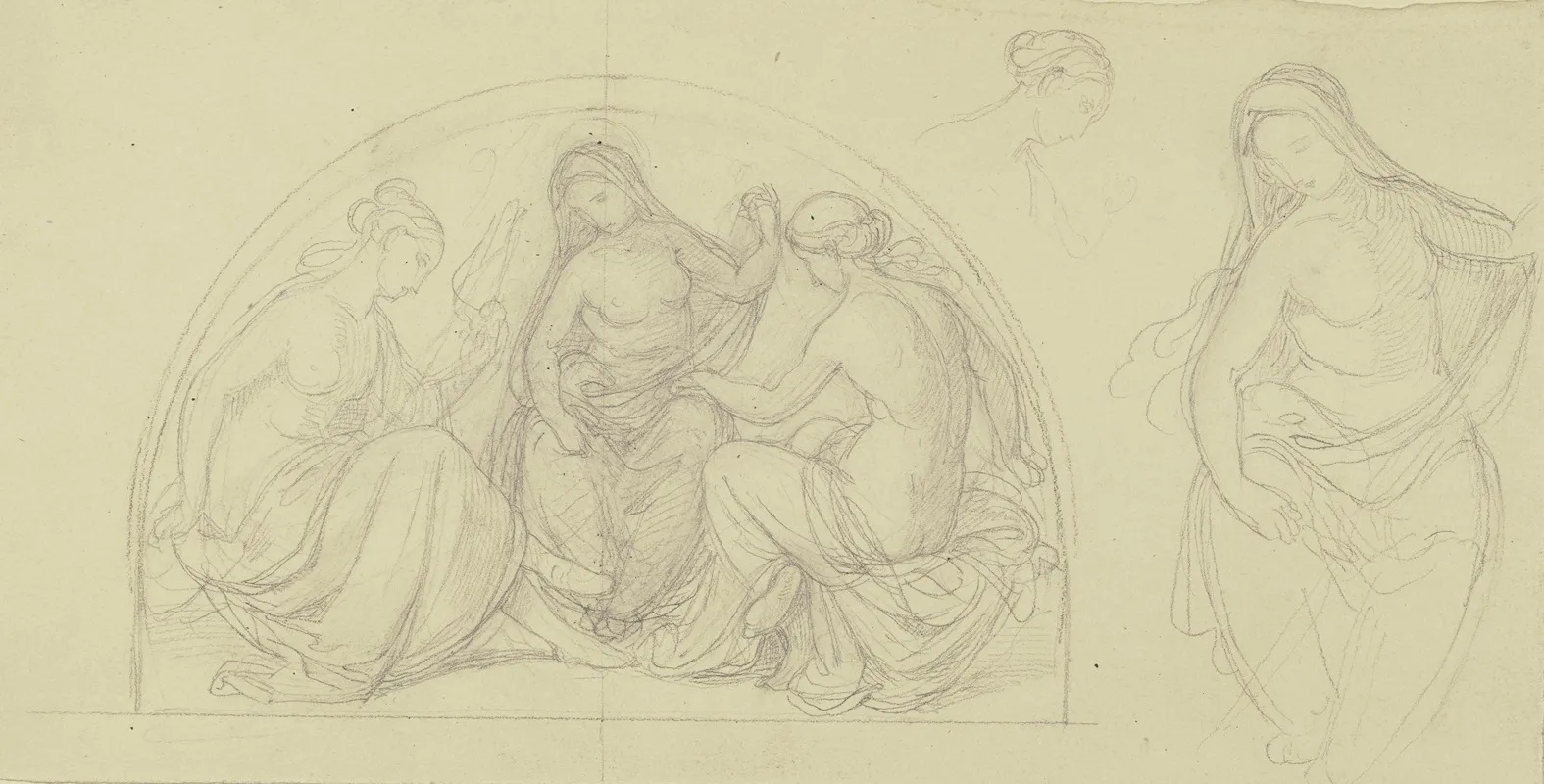 The Three Fates 7 by Gustav Heinrich Naecke - Canvas Print