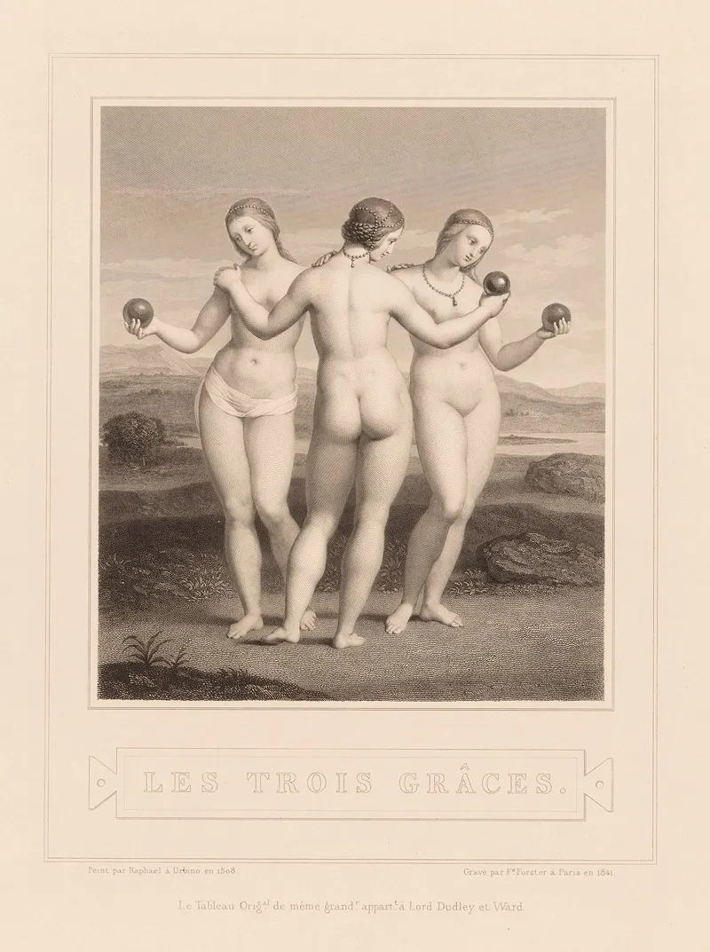 The Three Graces 19 by Francois Forster - Canvas Print