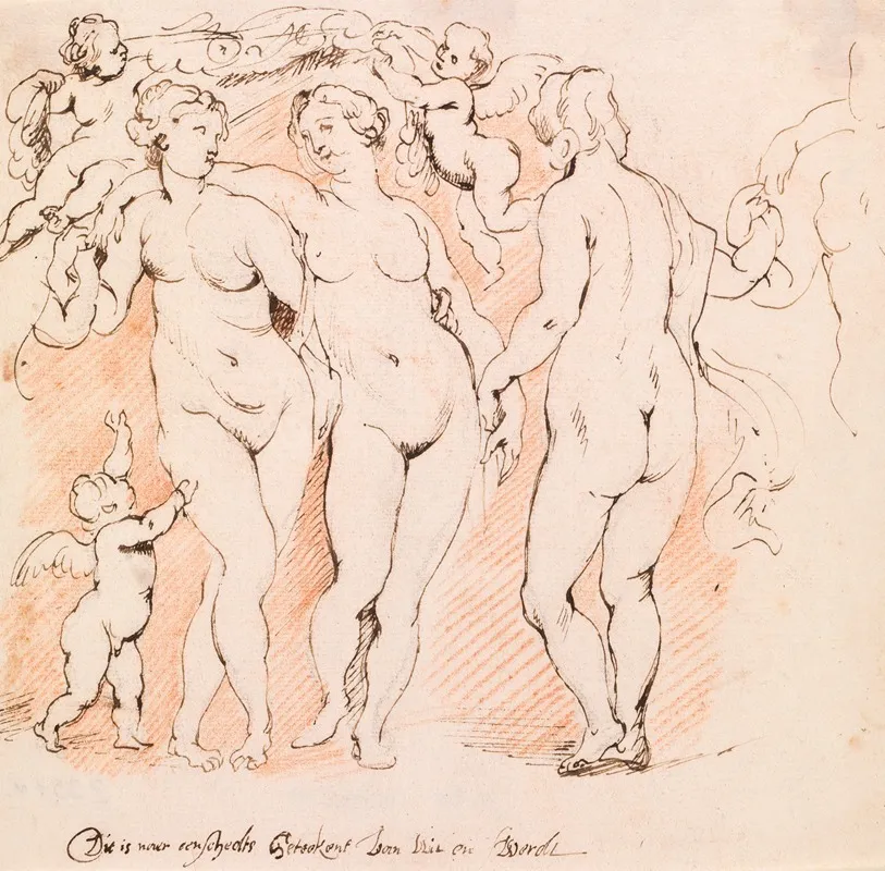 The Three Graces 9 by Willem Panneels - Canvas Print