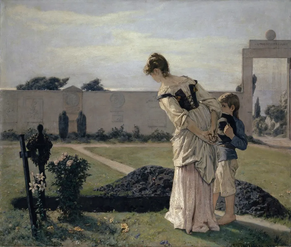 The Tomb by Ernst Stückelberg - Canvas Print