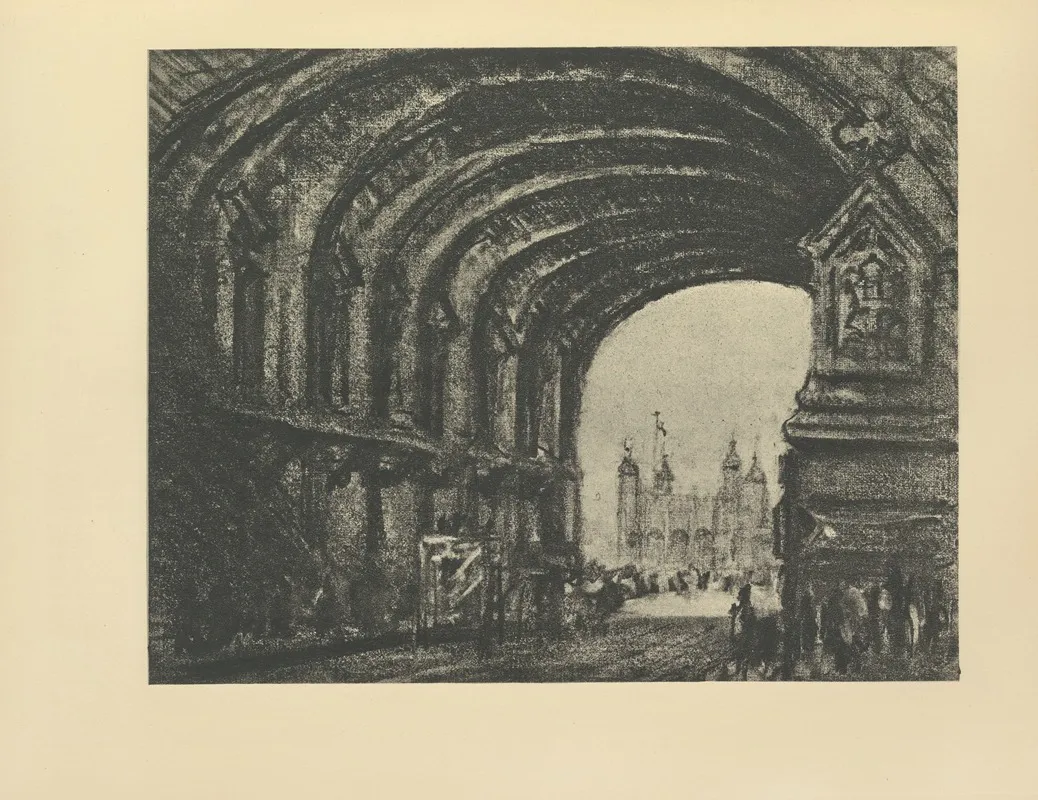 The Tower From The Tower Bridge by Joseph Pennell - Canvas Print