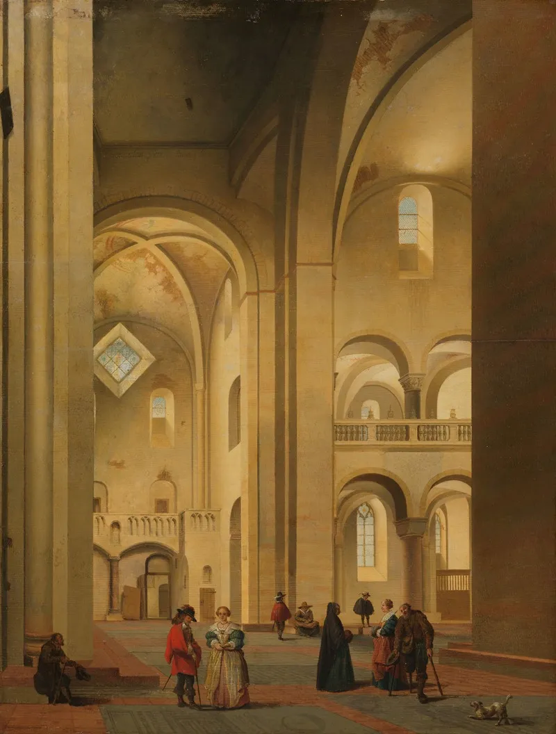 The Transept Of The Mariakerk In Utrecht Seen From The Northeast by Pieter Jansz Saenredam - Canvas Print