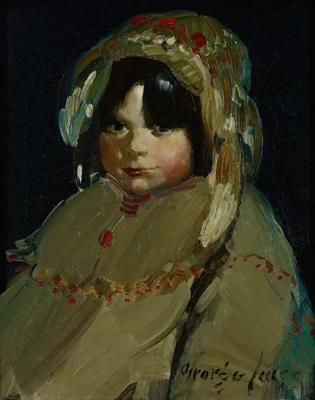 The Trappers Daughter by George Luks - Canvas Print