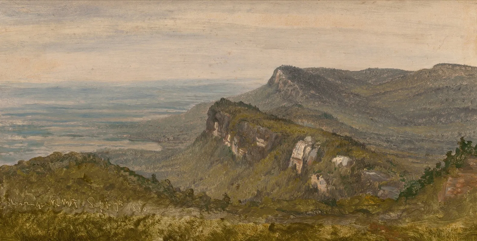 The Trapps Shawangunk Mountains by Sanford Robinson Gifford - Canvas Print