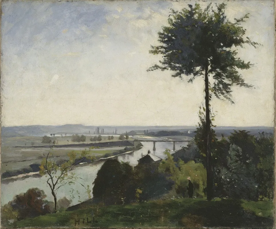 The Tree And The River Iii The Seine At Bois Le Roi 2 by Carl Fredrik Hill - Canvas Print