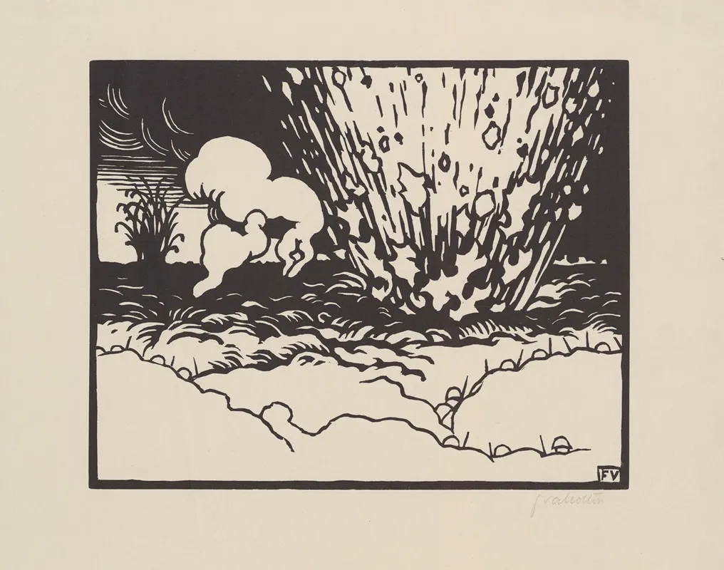 The Trench La Tranchee by Félix Vallotton - Canvas Print