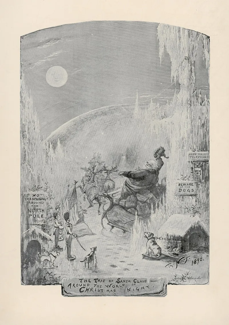 The Trip Of Santa Claus Around The World On Christmas Night