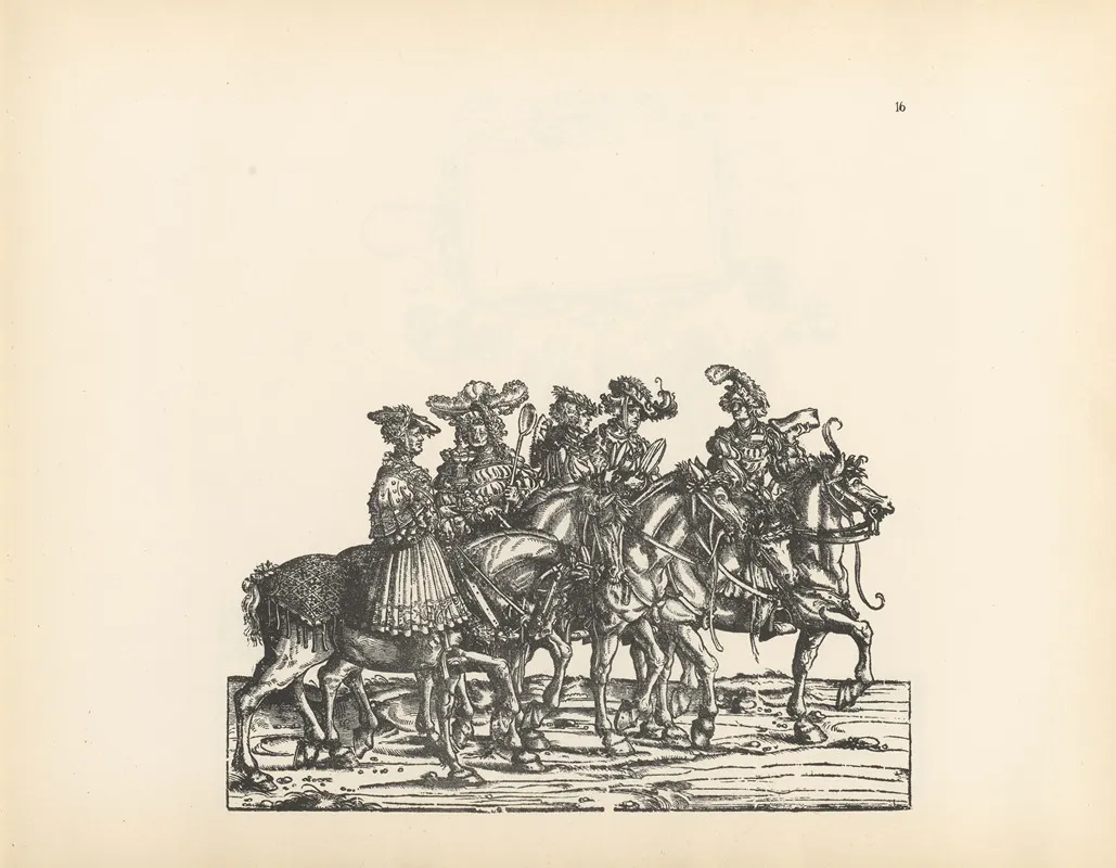 The Triumphs Of The Emperor Maximilian I Pl 16 by Hans Burgkmair - Canvas Print