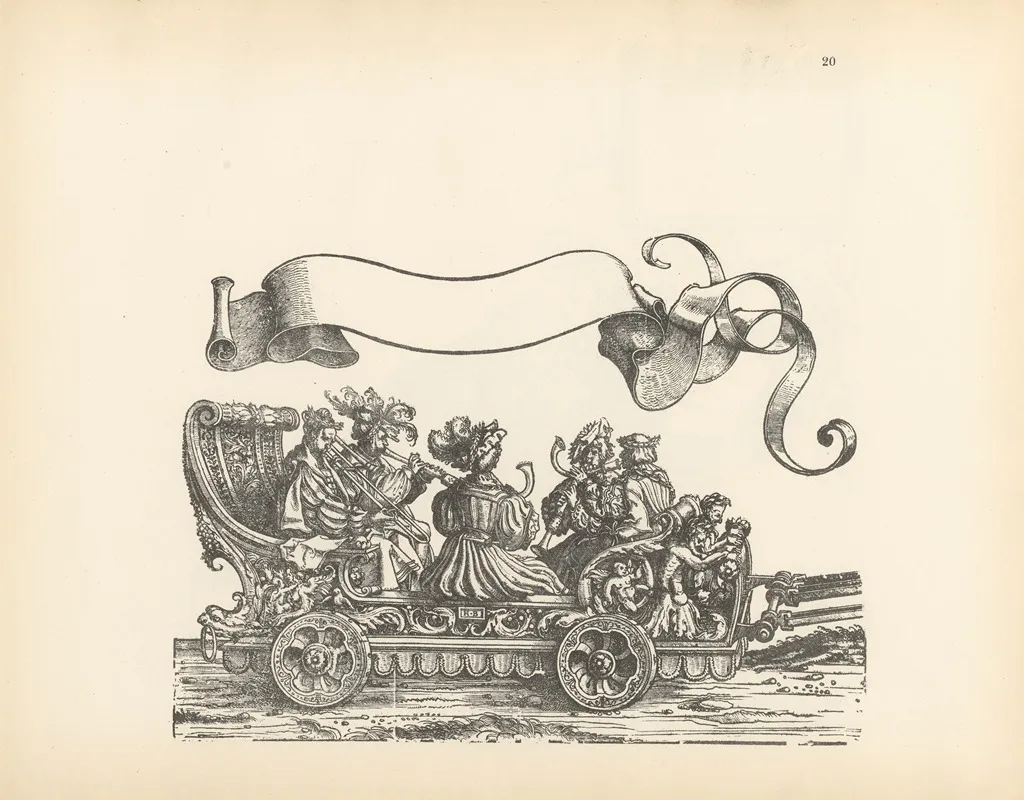 The Triumphs Of The Emperor Maximilian I Pl 20 by Hans Burgkmair - Canvas Print